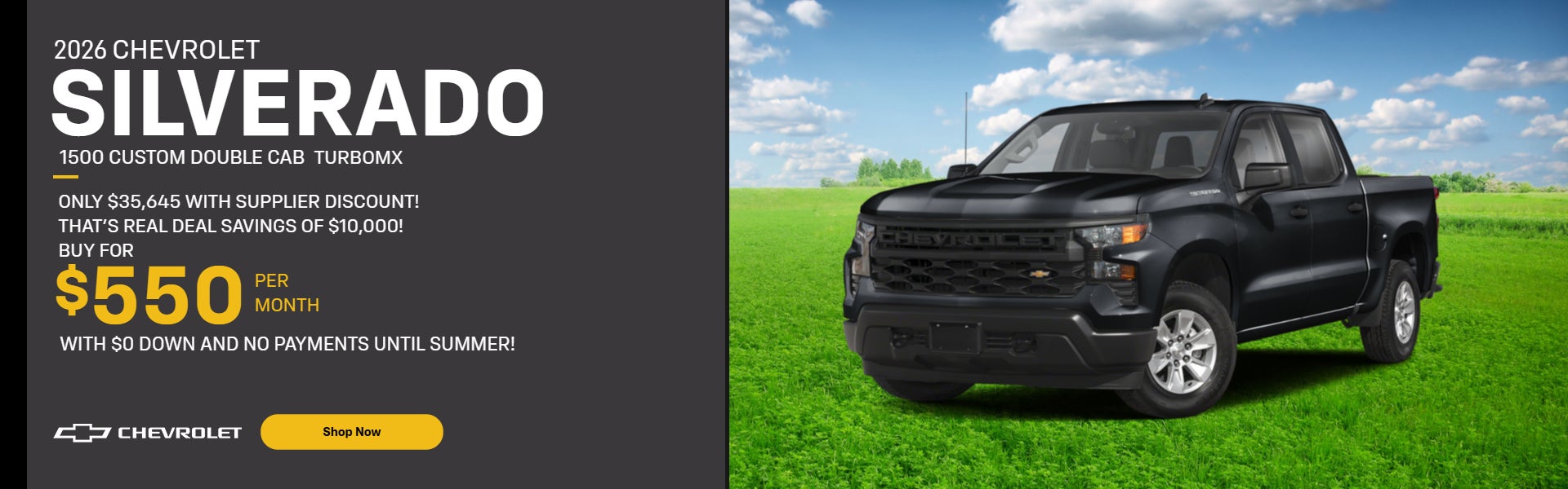 2026 Chevrolet Silverado TurboMax Custom Crew Cab